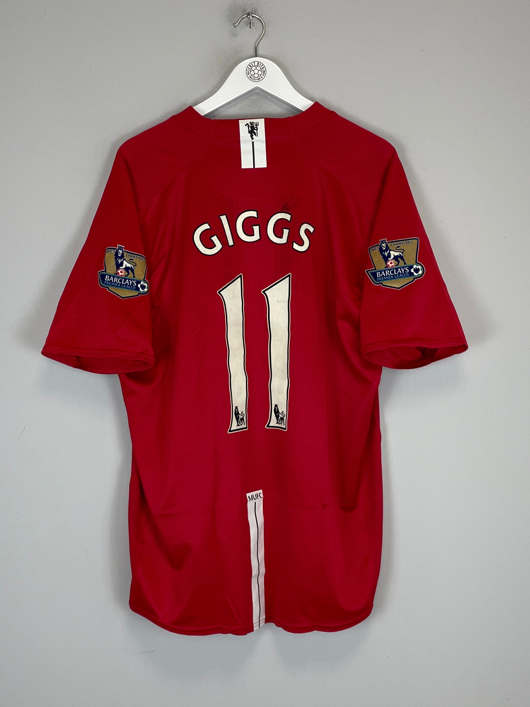 Shop 2007/08 MANCHESTER UNITED GIGGS #11 HOME SHIRT (XXL) NIKE, classic football shirts, vintage football shirts & retro soccer jerseys at Cult Kits