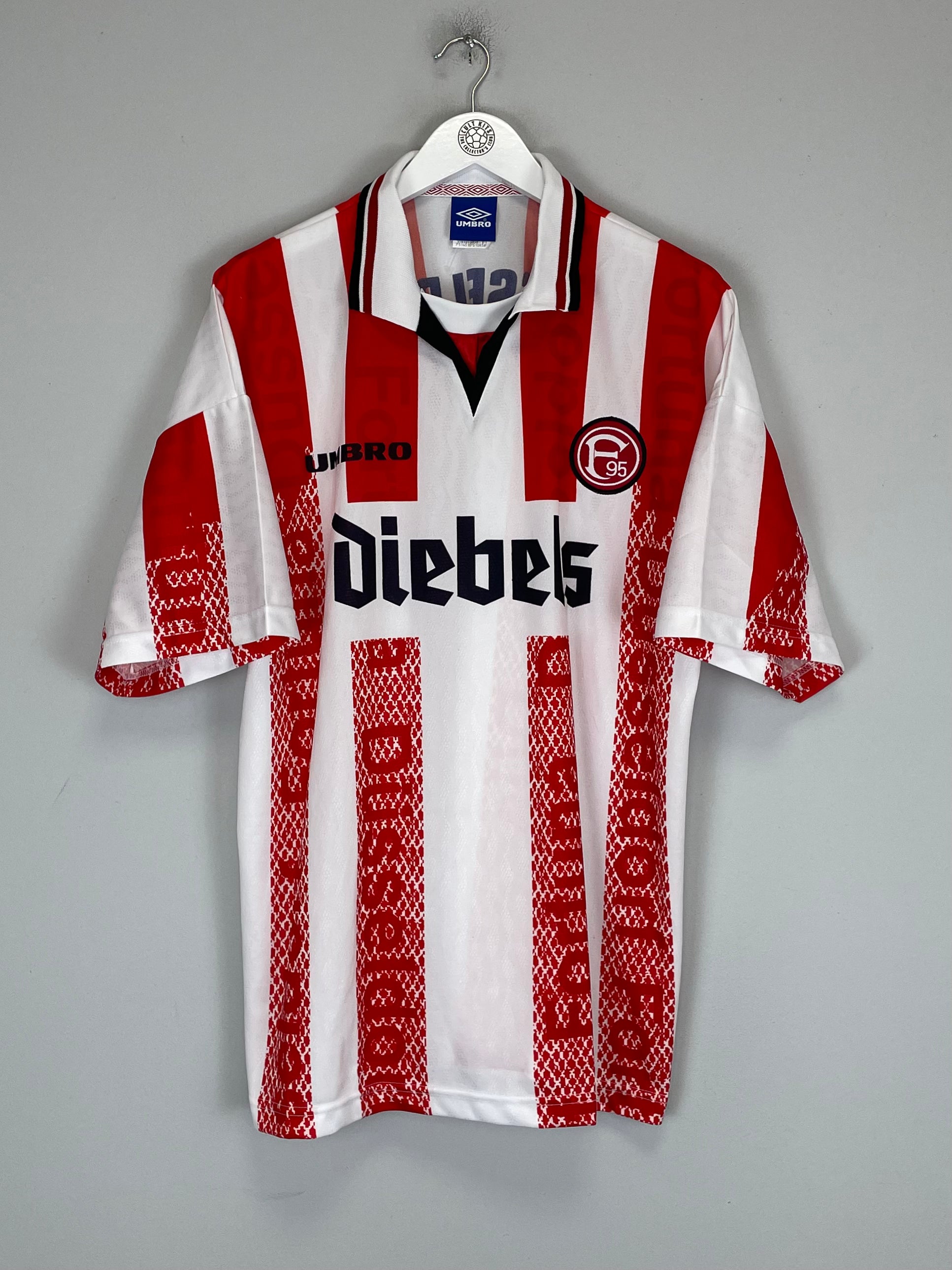 Shop 1996/98 FORTUNA DUSSELDORF HOME SHIRT (XL) UMBRO, classic football shirts, vintage football shirts & retro soccer jerseys at Cult Kits