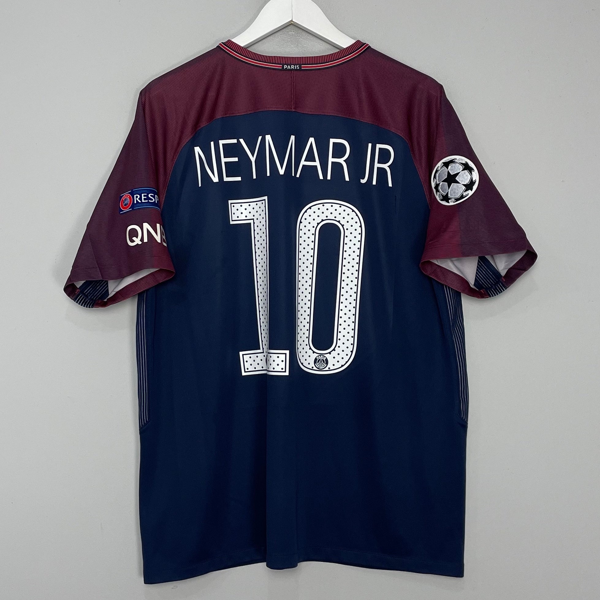Shop 2017/18 PSG NEYMAR JR #10 C/L HOME SHIRT (XL) NIKE, classic football shirts, vintage football shirts & retro soccer jerseys at Cult Kits
