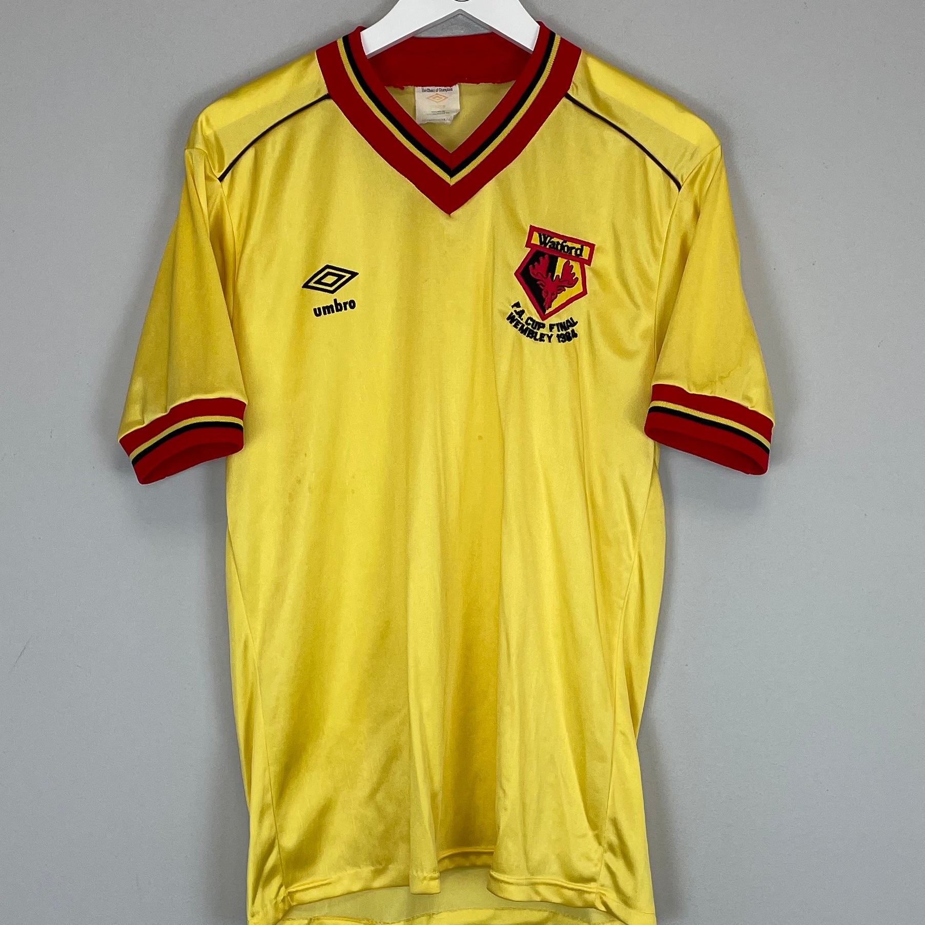 Shop 1982/85 WATFORD *FA CUP FINAL* HOME SHIRT (M) UMBRO, classic football shirts, vintage football shirts & retro soccer jerseys at Cult Kits