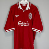 Shop 1996/98 LIVERPOOL CARRAGHER #23 HOME SHIRT (XXL) REEBOK, classic football shirts, vintage football shirts & retro soccer jerseys at Cult Kits