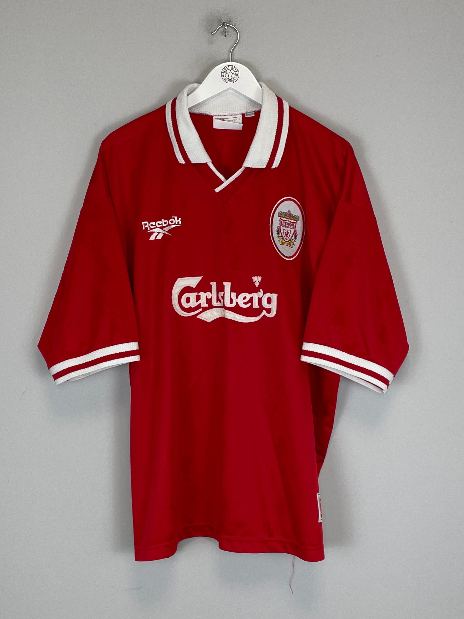 Shop 1996/98 LIVERPOOL CARRAGHER #23 HOME SHIRT (XXL) REEBOK, classic football shirts, vintage football shirts & retro soccer jerseys at Cult Kits