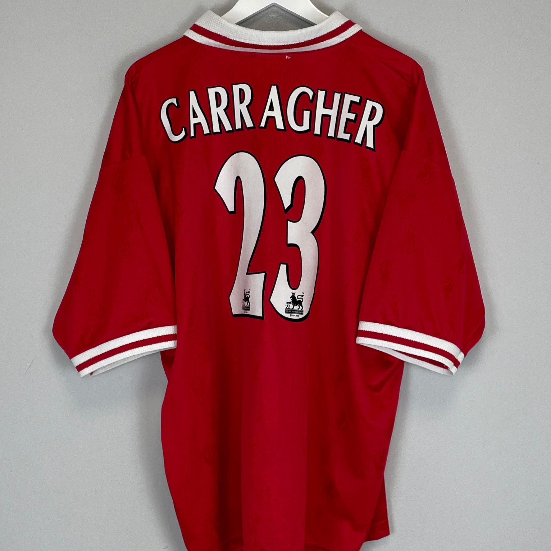 Shop 1996/98 LIVERPOOL CARRAGHER #23 HOME SHIRT (XXL) REEBOK, classic football shirts, vintage football shirts & retro soccer jerseys at Cult Kits