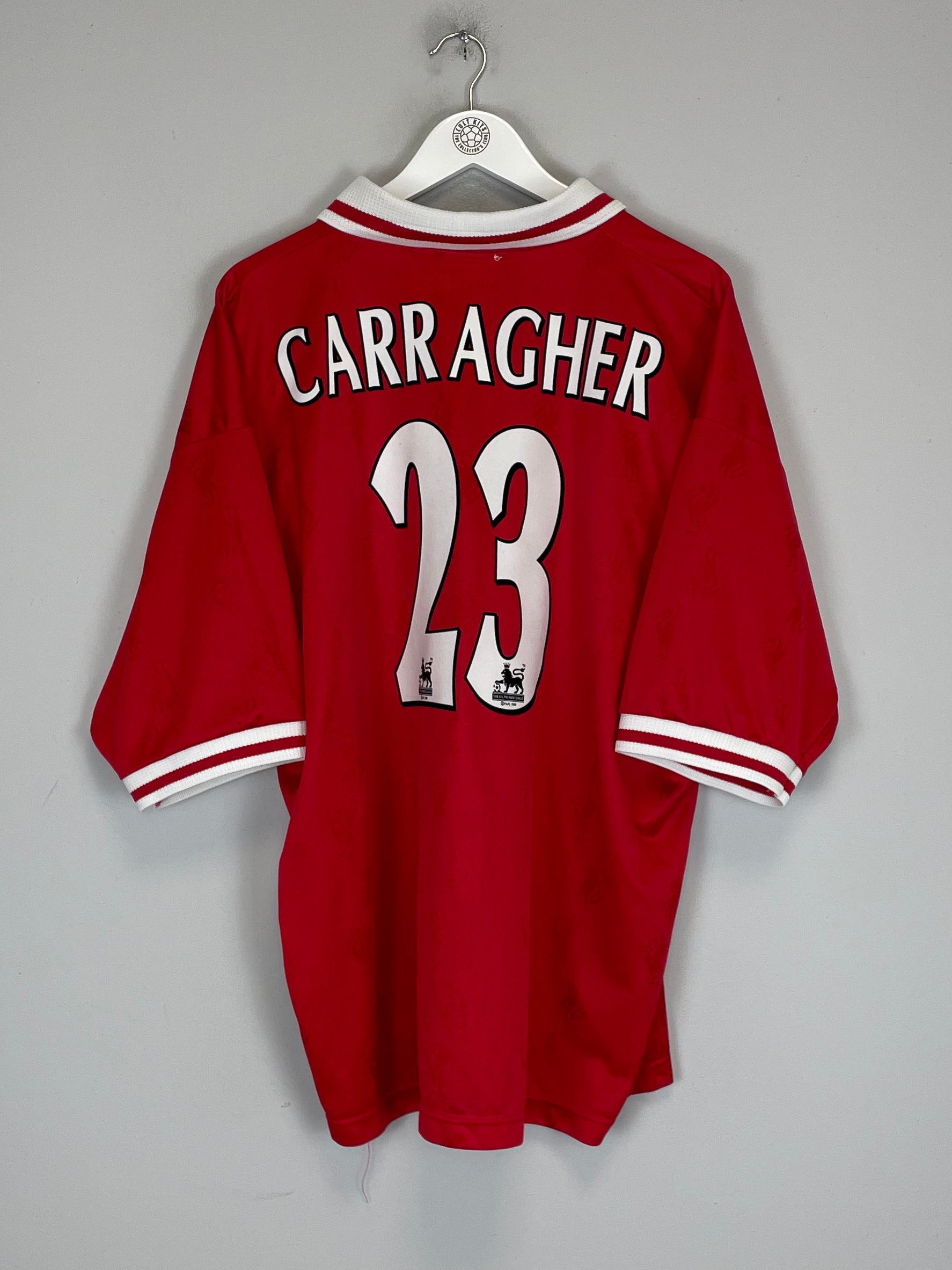 Shop 1996/98 LIVERPOOL CARRAGHER #23 HOME SHIRT (XXL) REEBOK, classic football shirts, vintage football shirts & retro soccer jerseys at Cult Kits