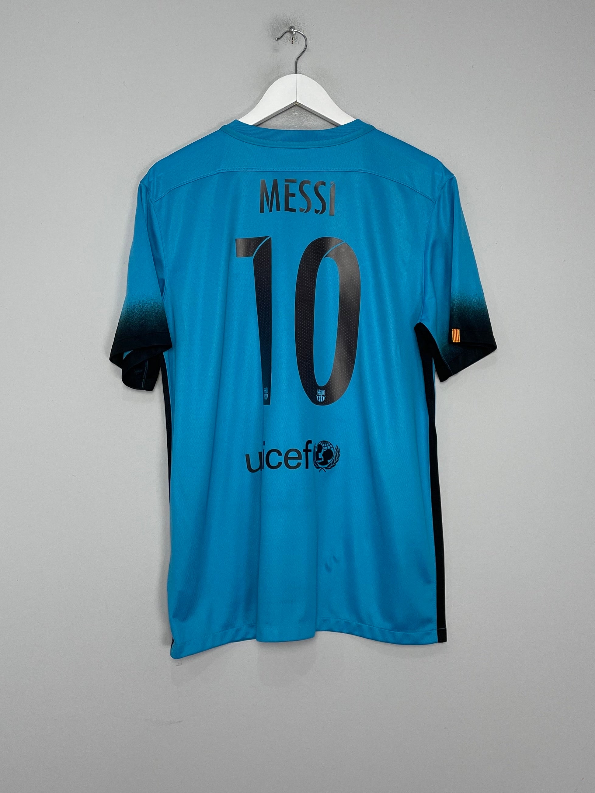 Shop 2015/16 BARCELONA MESSI #10 THIRD SHIRT (L) NIKE, classic football shirts, vintage football shirts & retro soccer jerseys at Cult Kits