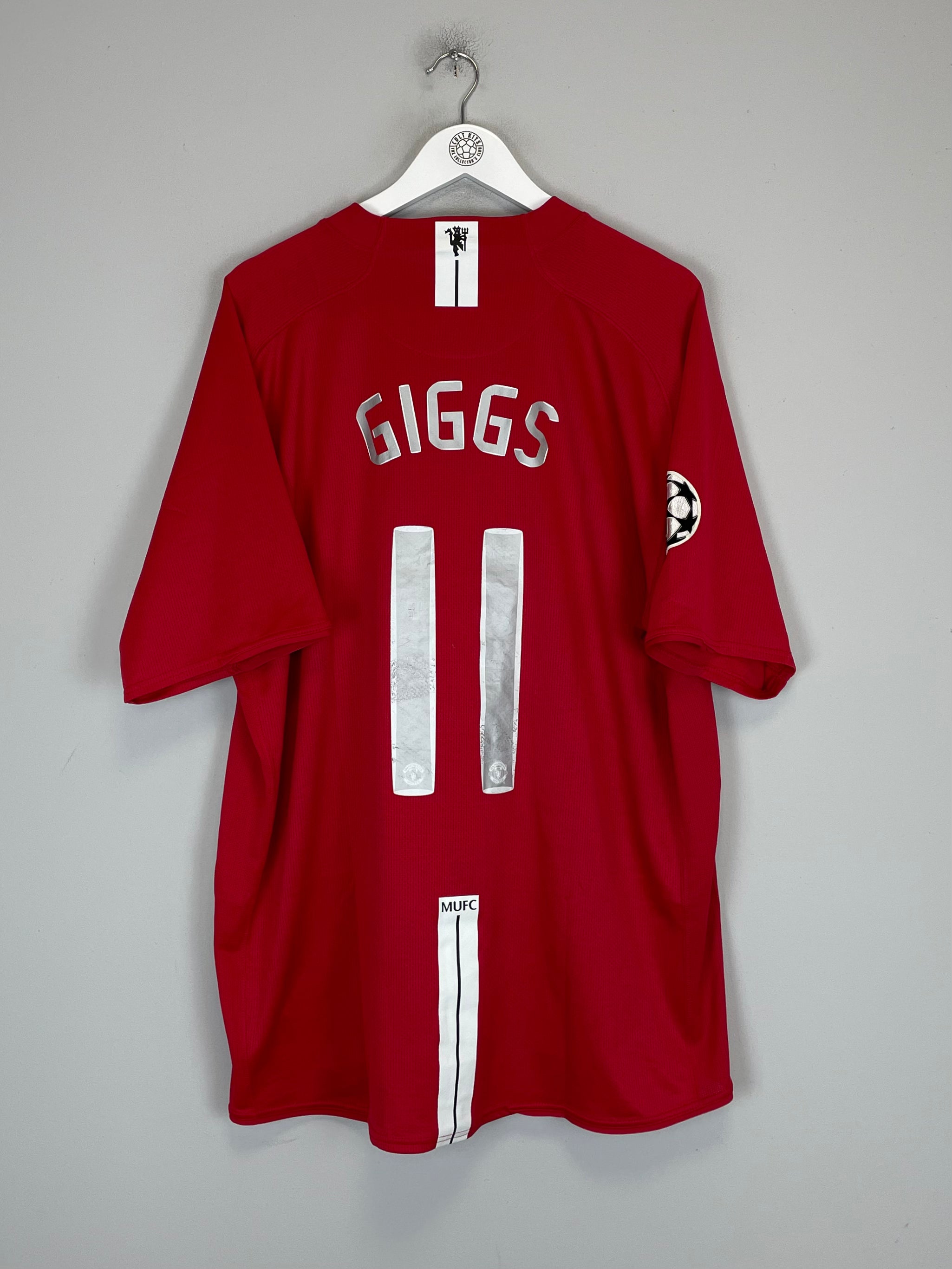 Shop 2007/08 MANCHESTER UNITED GIGGS #11 *C/L FINAL* HOME SHIRT (XXXL) NIKE, classic football shirts, vintage football shirts & retro soccer jerseys at Cult Kits