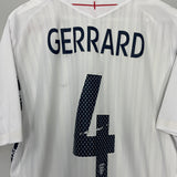 Shop 2007/09 ENGLAND GERRARD #4 HOME SHIRT (XL) UMBRO, classic football shirts, vintage football shirts & retro soccer jerseys at Cult Kits