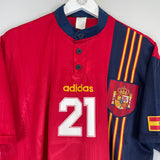 1996/98 SPAIN LUIS ENRIQUE #21 HOME SHIRT (XL) ADIDAS