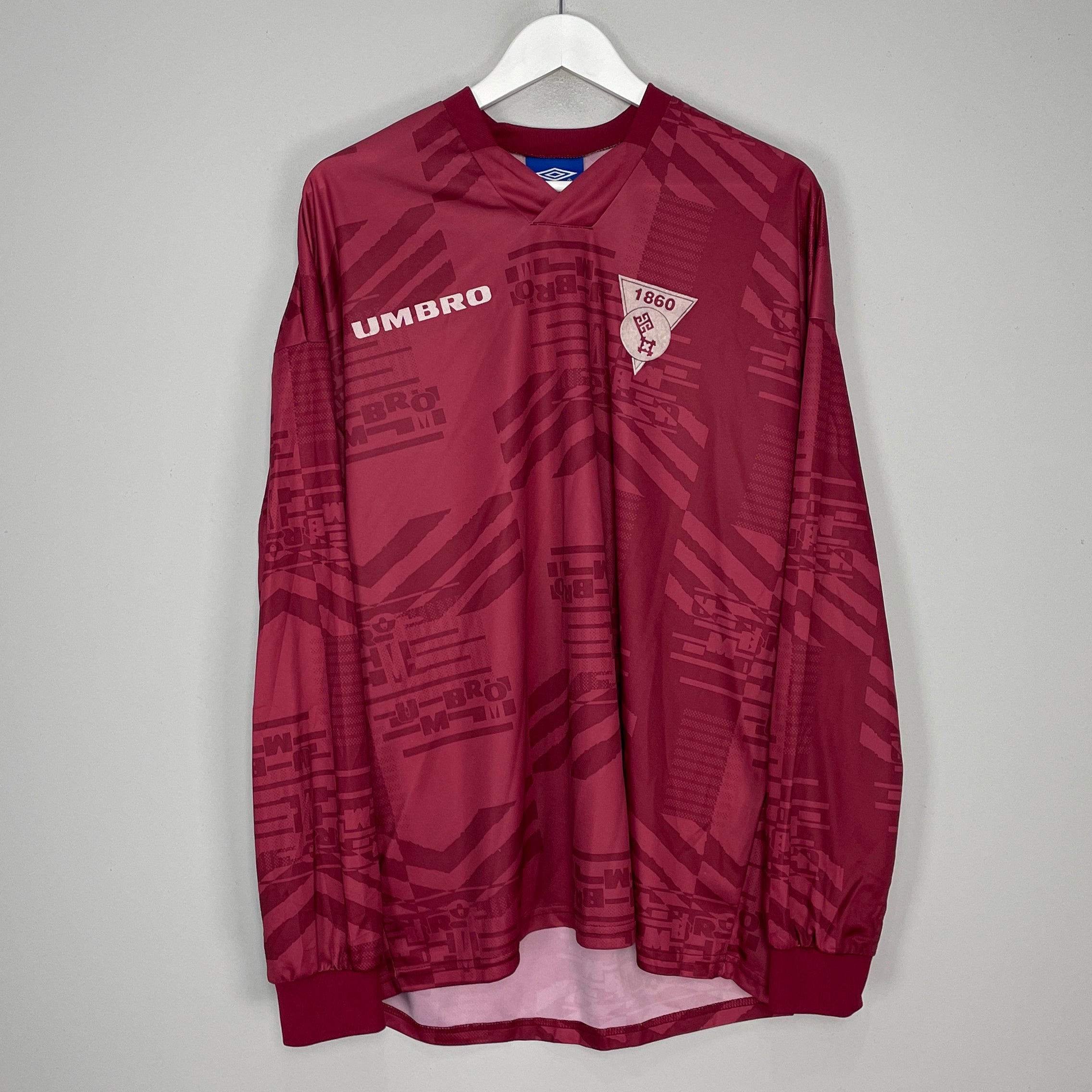 Shop 1992 BREMEN 1860 #16 L/S HOME SHIRT (XL) UMBRO, classic football shirts, vintage football shirts & retro soccer jerseys at Cult Kits