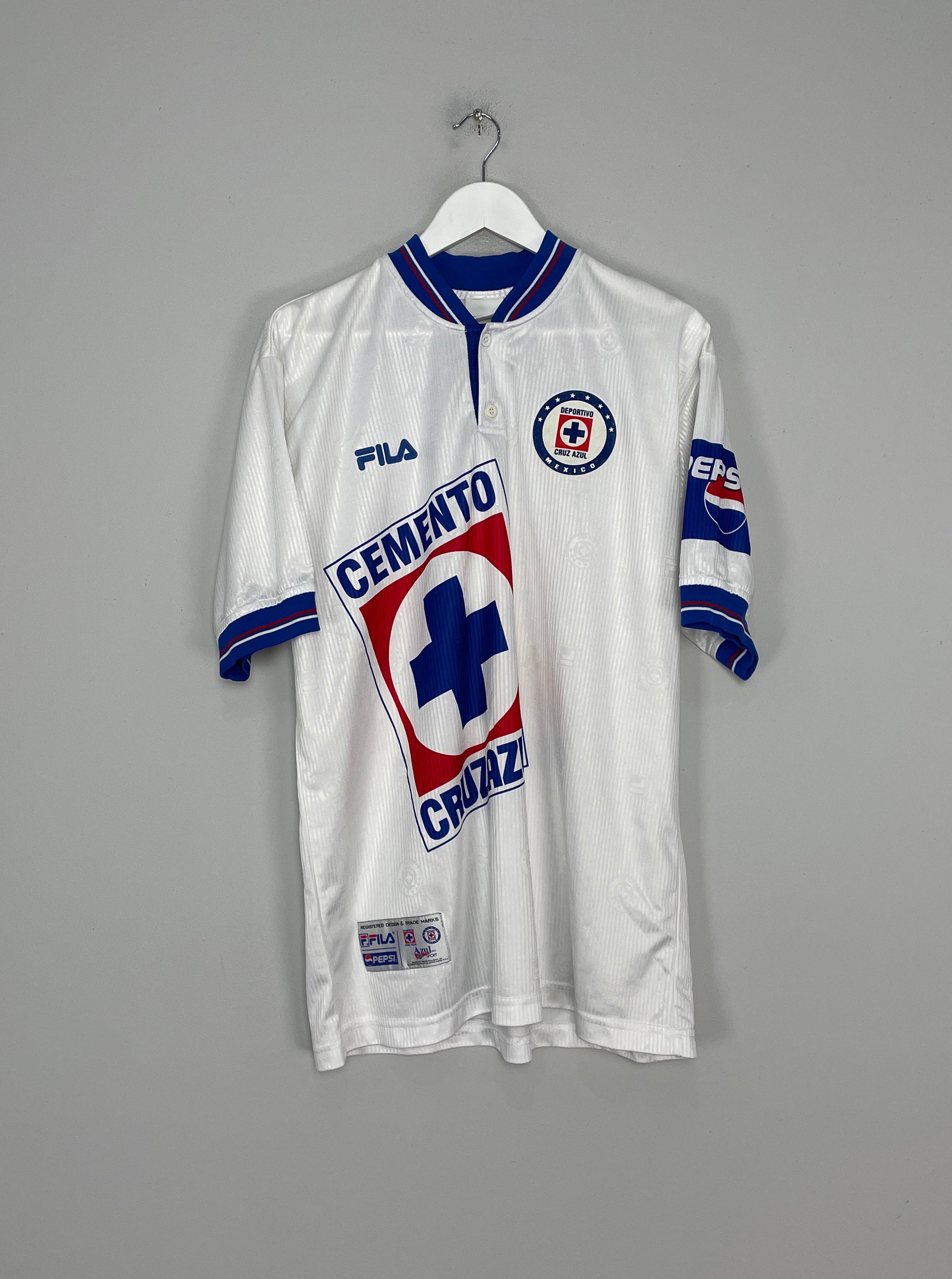 Shop 1999/00 CRUZ AZUL AWAY SHIRT (L) FILA, classic football shirts, vintage football shirts & retro soccer jerseys at Cult Kits