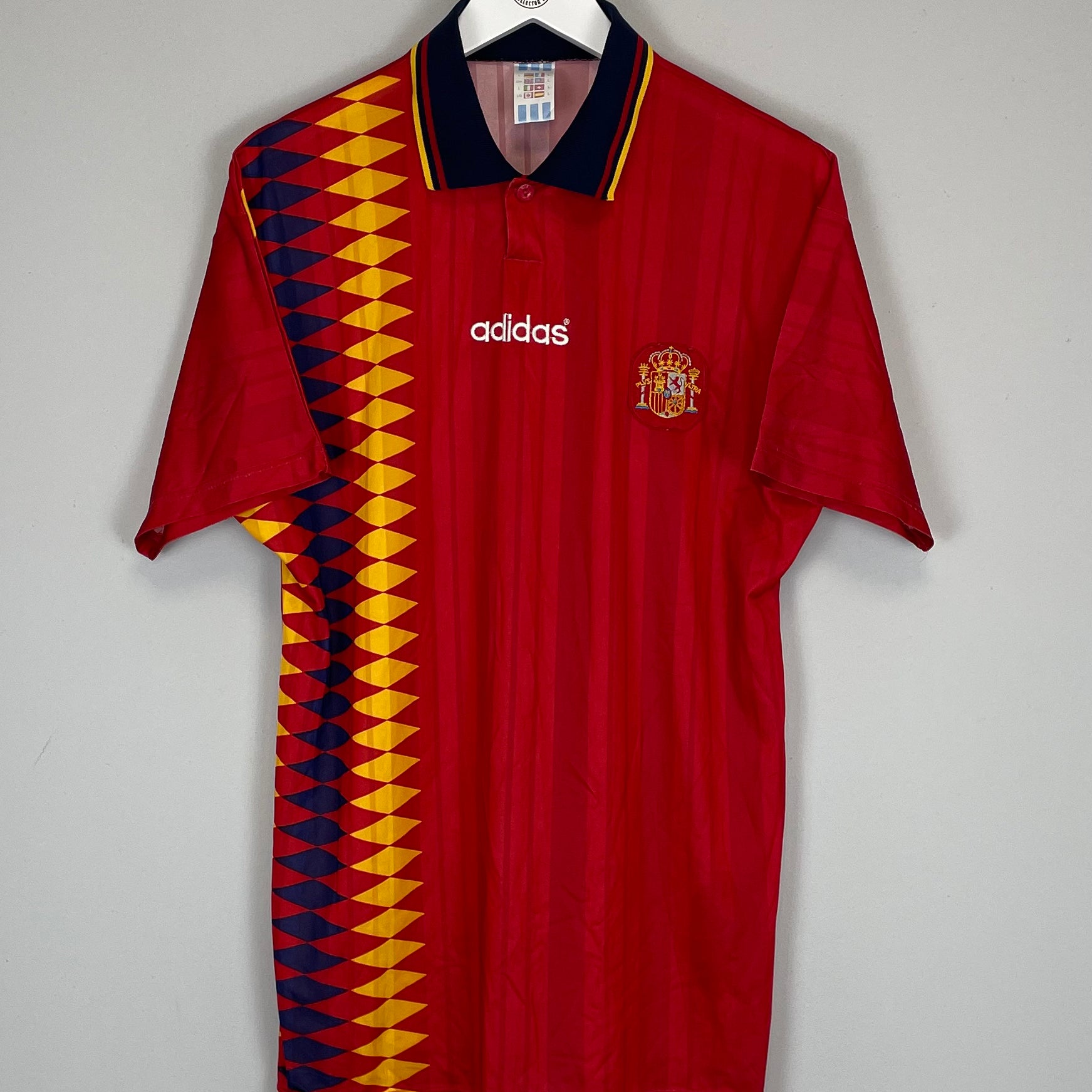 Shop 1994/96 SPAIN HOME SHIRT (L) ADIDAS, classic football shirts, vintage football shirts & retro soccer jerseys at Cult Kits