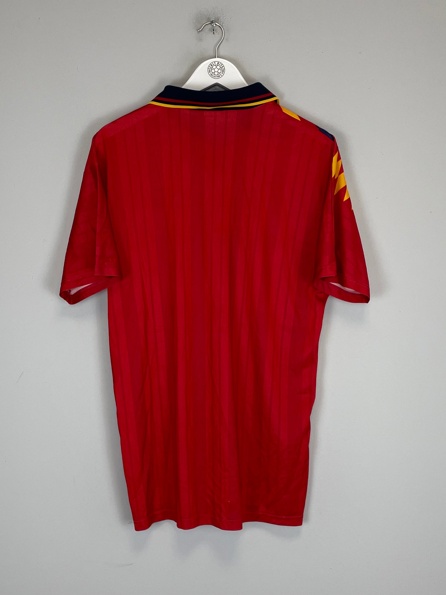 Shop 1994/96 SPAIN HOME SHIRT (L) ADIDAS, classic football shirts, vintage football shirts & retro soccer jerseys at Cult Kits