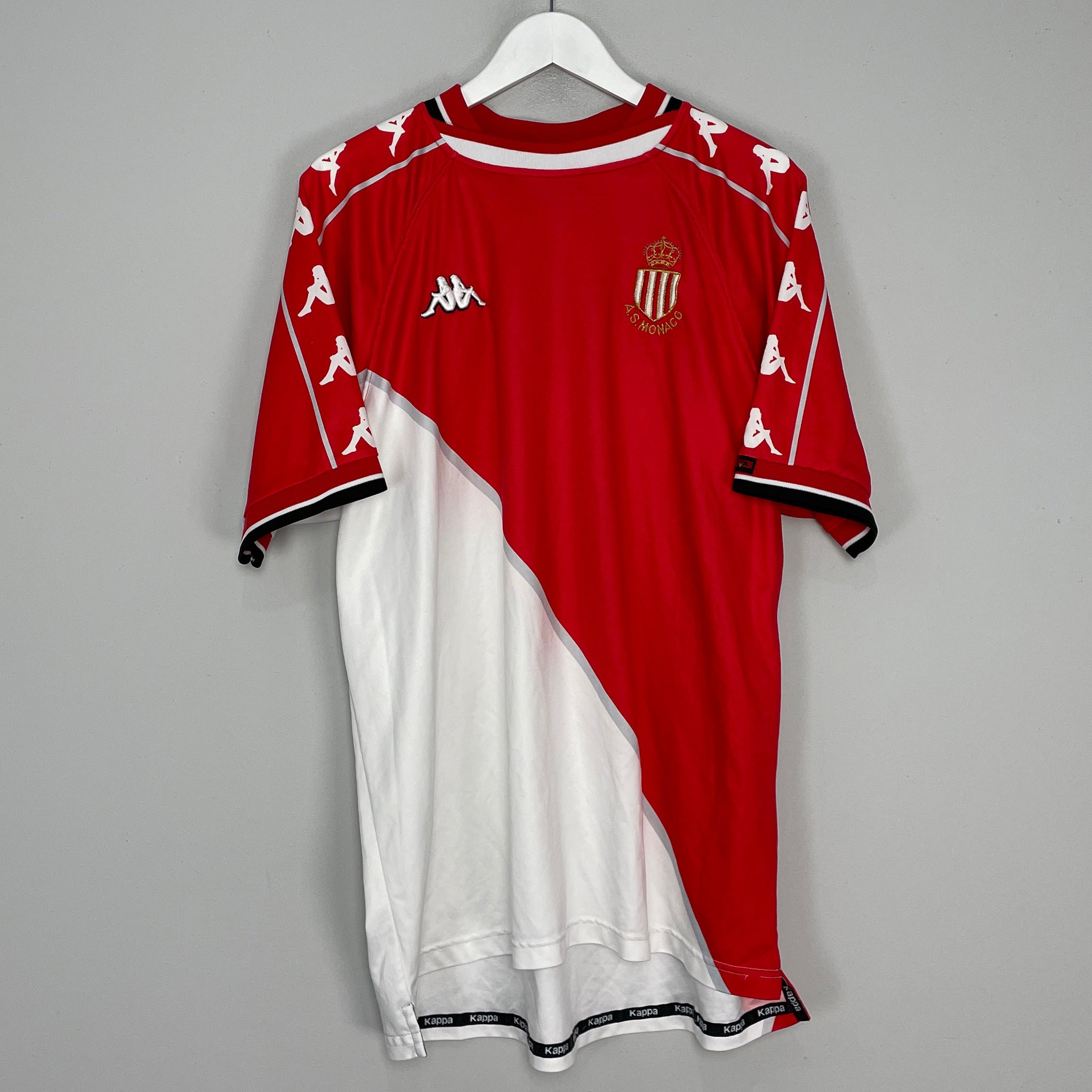Shop 1999/00 MONACO HOME SHIRT (XXL) KAPPA, classic football shirts, vintage football shirts & retro soccer jerseys at Cult Kits