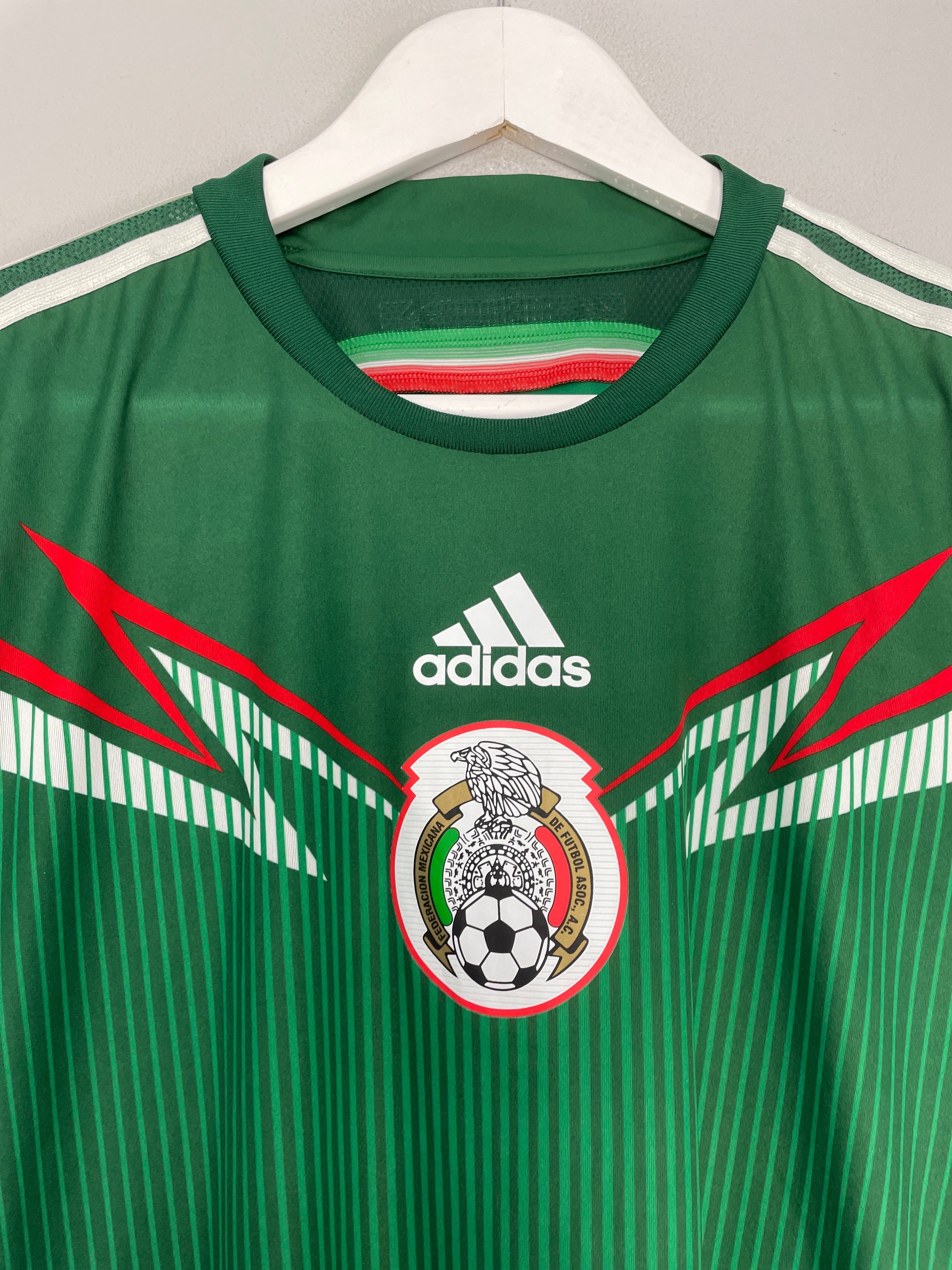Shop 2014/15 MEXICO *PLAYER ISSUE* HOME SHIRT (L) ADIDAS, classic football shirts, vintage football shirts & retro soccer jerseys at Cult Kits