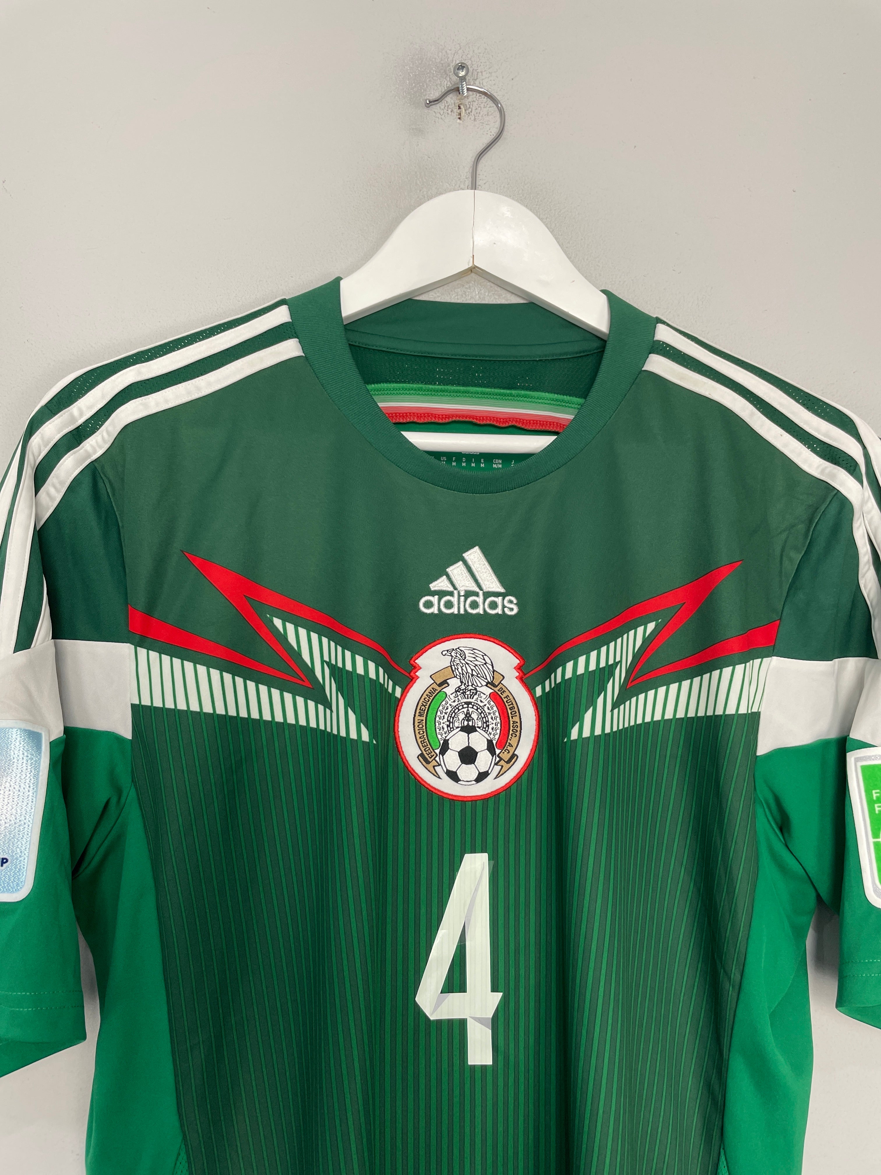 Shop 2014/15 MEXICO R.MARQUEZ #4 HOME SHIRT (M) ADIDAS, classic football shirts, vintage football shirts & retro soccer jerseys at Cult Kits