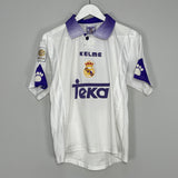 Shop 1997/98 REAL MADRID SUKER #9 HOME SHIRT (XS) KELME, classic football shirts, vintage football shirts & retro soccer jerseys at Cult Kits