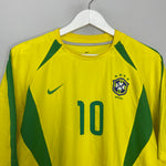 Shop 2002/04 BRAZIL RIVALDO #10 HOME SHIRT (XL) NIKE, classic football shirts, vintage football shirts & retro soccer jerseys at Cult Kits
