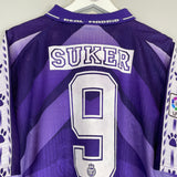 1996/97 REAL MADRID SUKER #9 AWAY SHIRT (L) KELME