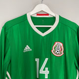 Shop 2016/17 MEXICO J.HERNANDEZ #14 L/S HOME SHIRT (XL) ADIDAS, classic football shirts, vintage football shirts & retro soccer jerseys at Cult Kits