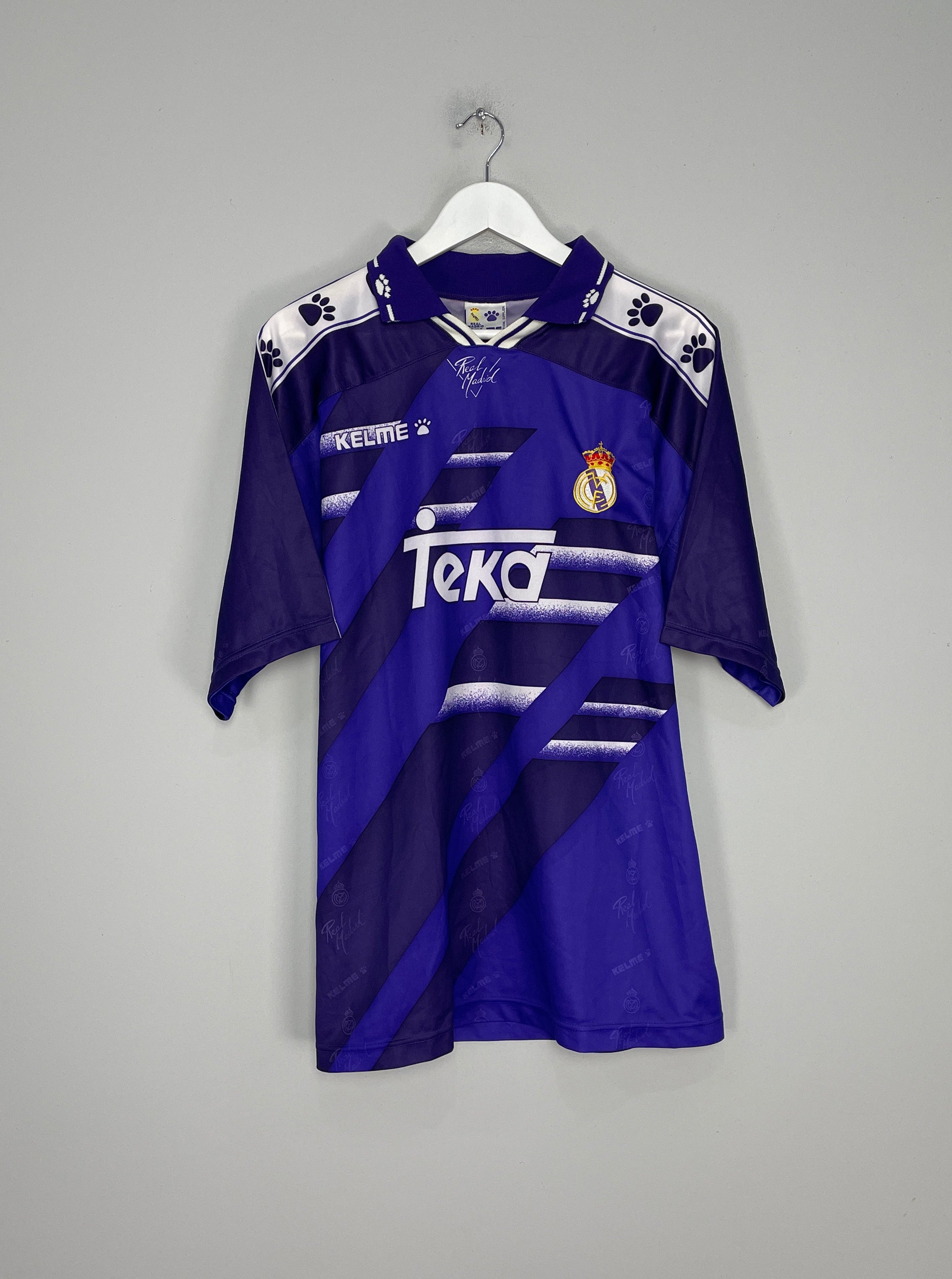 Shop 1994/96 REAL MADRID AWAY SHIRT (L) KELME, classic football shirts, vintage football shirts & retro soccer jerseys at Cult Kits