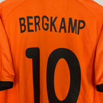 Shop 2000/02 NETHERLANDS BERGKAMP #10 HOME SHIRT (L) NIKE, classic football shirts, vintage football shirts & retro soccer jerseys at Cult Kits