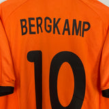 Shop 2000/02 NETHERLANDS BERGKAMP #10 HOME SHIRT (L) NIKE, classic football shirts, vintage football shirts & retro soccer jerseys at Cult Kits