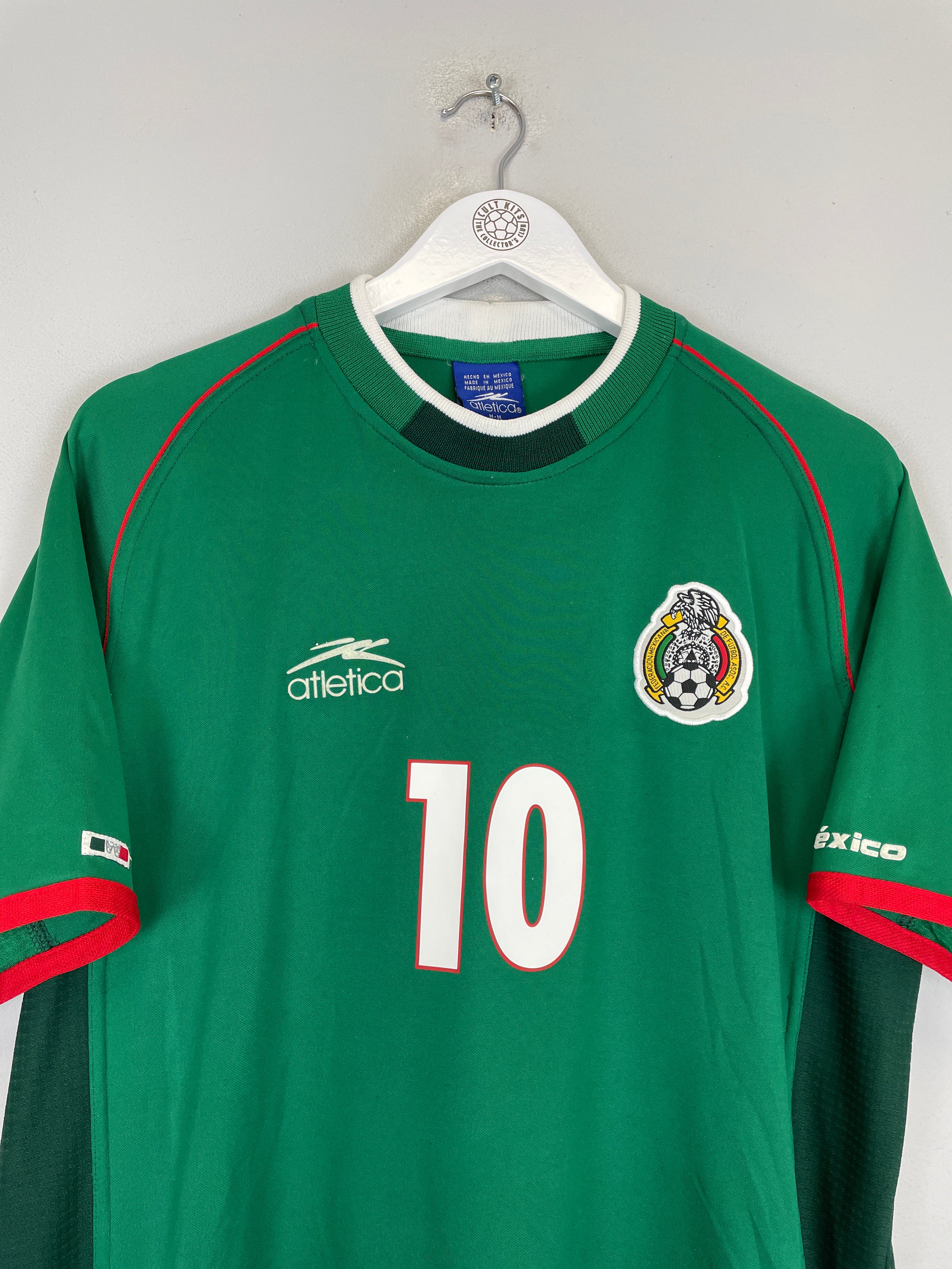Shop 2001/02 MEXICO C.BLANCO #10 HOME SHIRT (M) ATLETICA, classic football shirts, vintage football shirts & retro soccer jerseys at Cult Kits