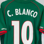Shop 2001/02 MEXICO C.BLANCO #10 HOME SHIRT (M) ATLETICA, classic football shirts, vintage football shirts & retro soccer jerseys at Cult Kits
