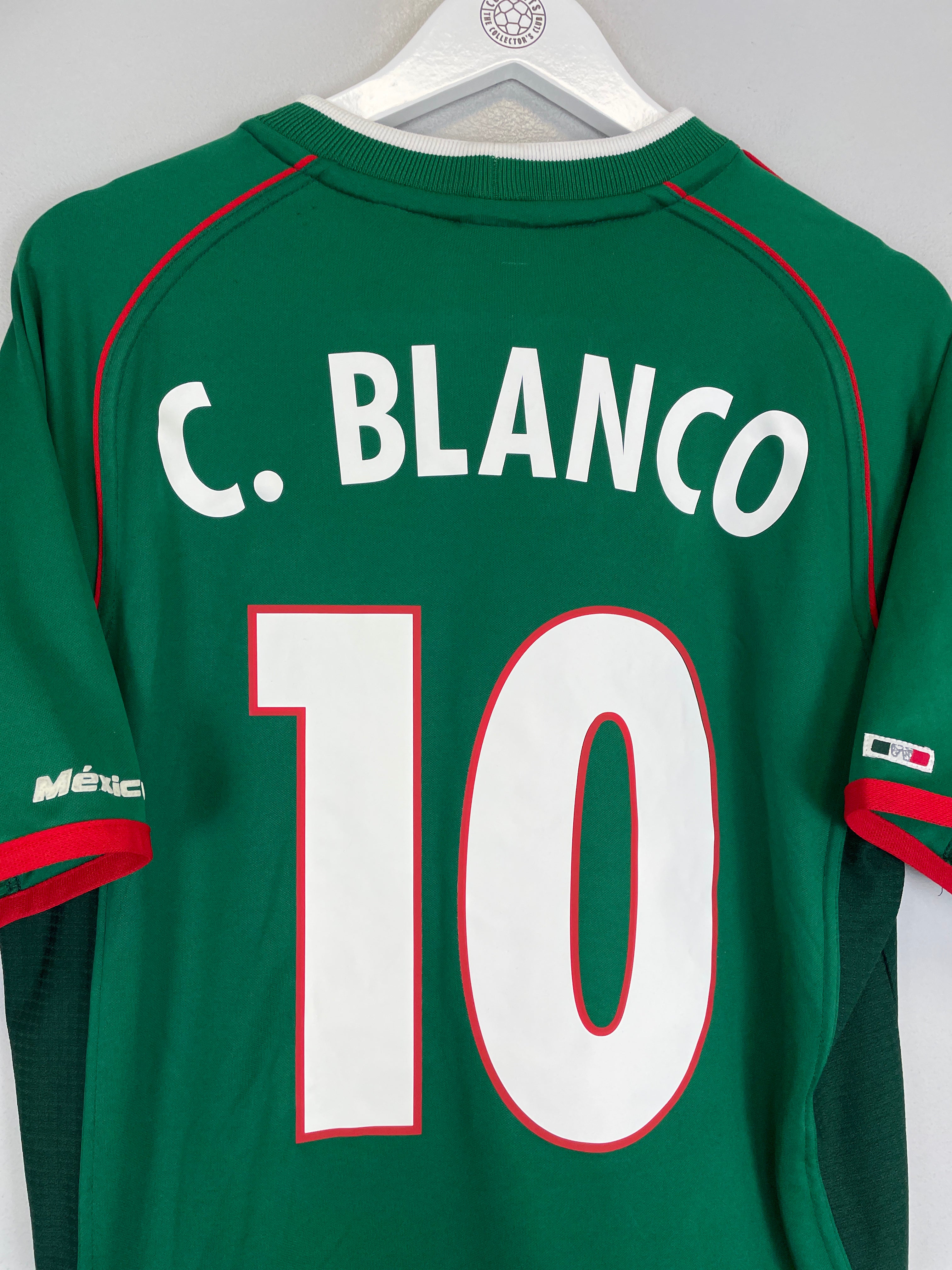 Shop 2001/02 MEXICO C.BLANCO #10 HOME SHIRT (M) ATLETICA, classic football shirts, vintage football shirts & retro soccer jerseys at Cult Kits