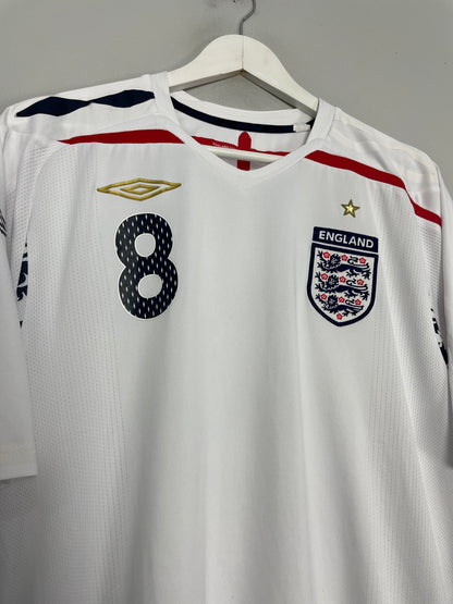 2007/09 ENGLAND LAMPARD #8 HOME SHIRT (XL) UMBRO