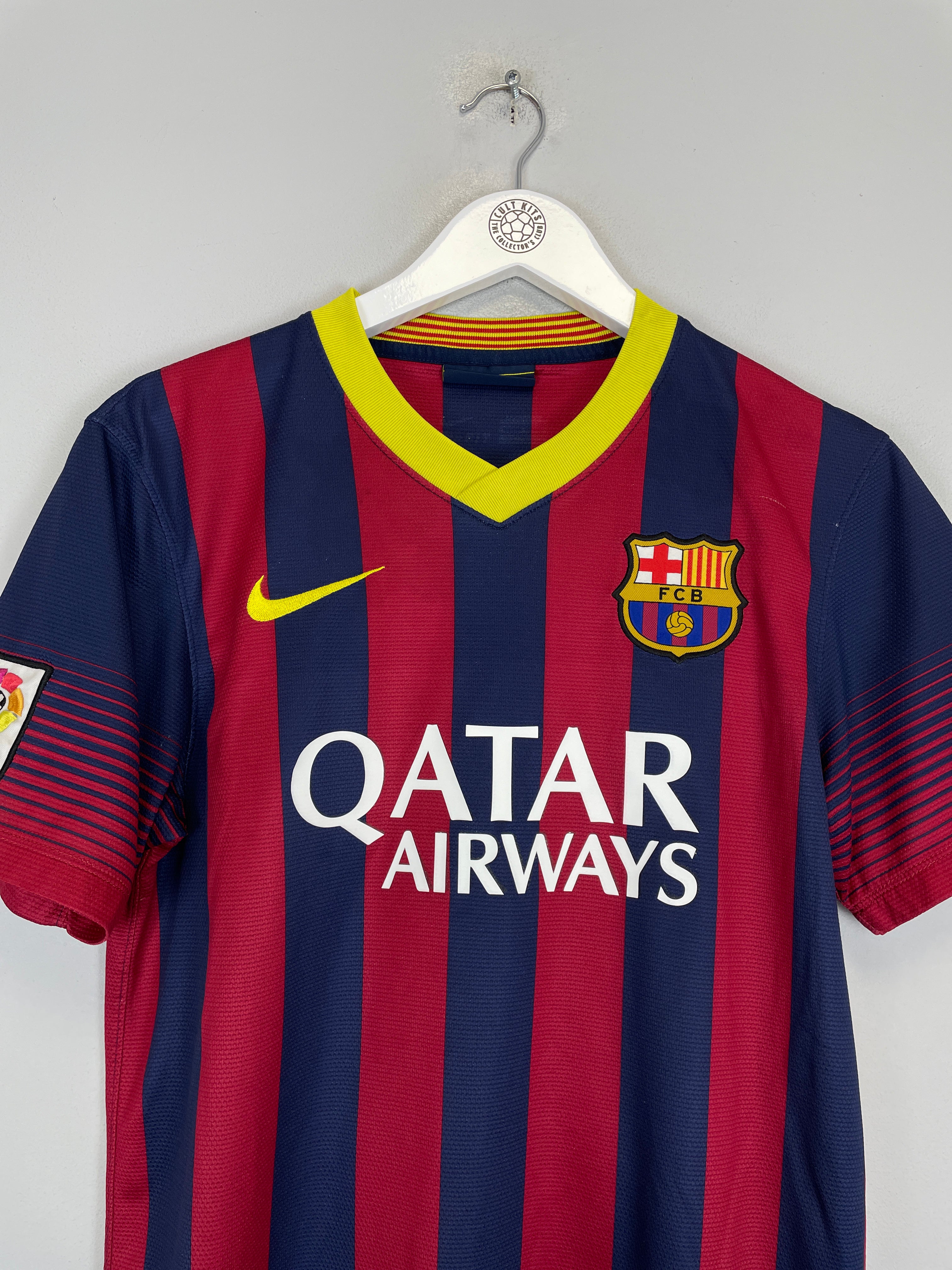 Shop 2013/14 BARCELONA MESSI #10 HOME SHIRT (S) NIKE, classic football shirts, vintage football shirts & retro soccer jerseys at Cult Kits
