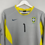 Shop 2002 BRAZIL MARCOS #1 GK SHIRT (S) NIKE, classic football shirts, vintage football shirts & retro soccer jerseys at Cult Kits