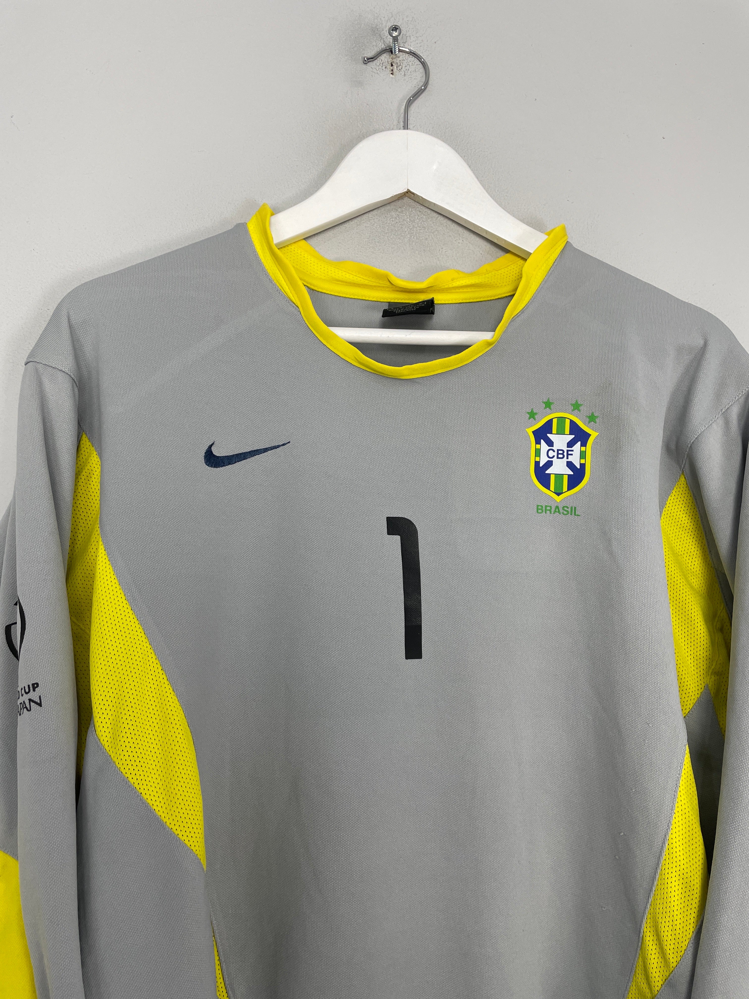 Shop 2002 BRAZIL MARCOS #1 GK SHIRT (S) NIKE, classic football shirts, vintage football shirts & retro soccer jerseys at Cult Kits