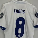Shop 2016/17 REAL MADRID KROOS #8 HOME SHIRT (M) ADIDAS, classic football shirts, vintage football shirts & retro soccer jerseys at Cult Kits