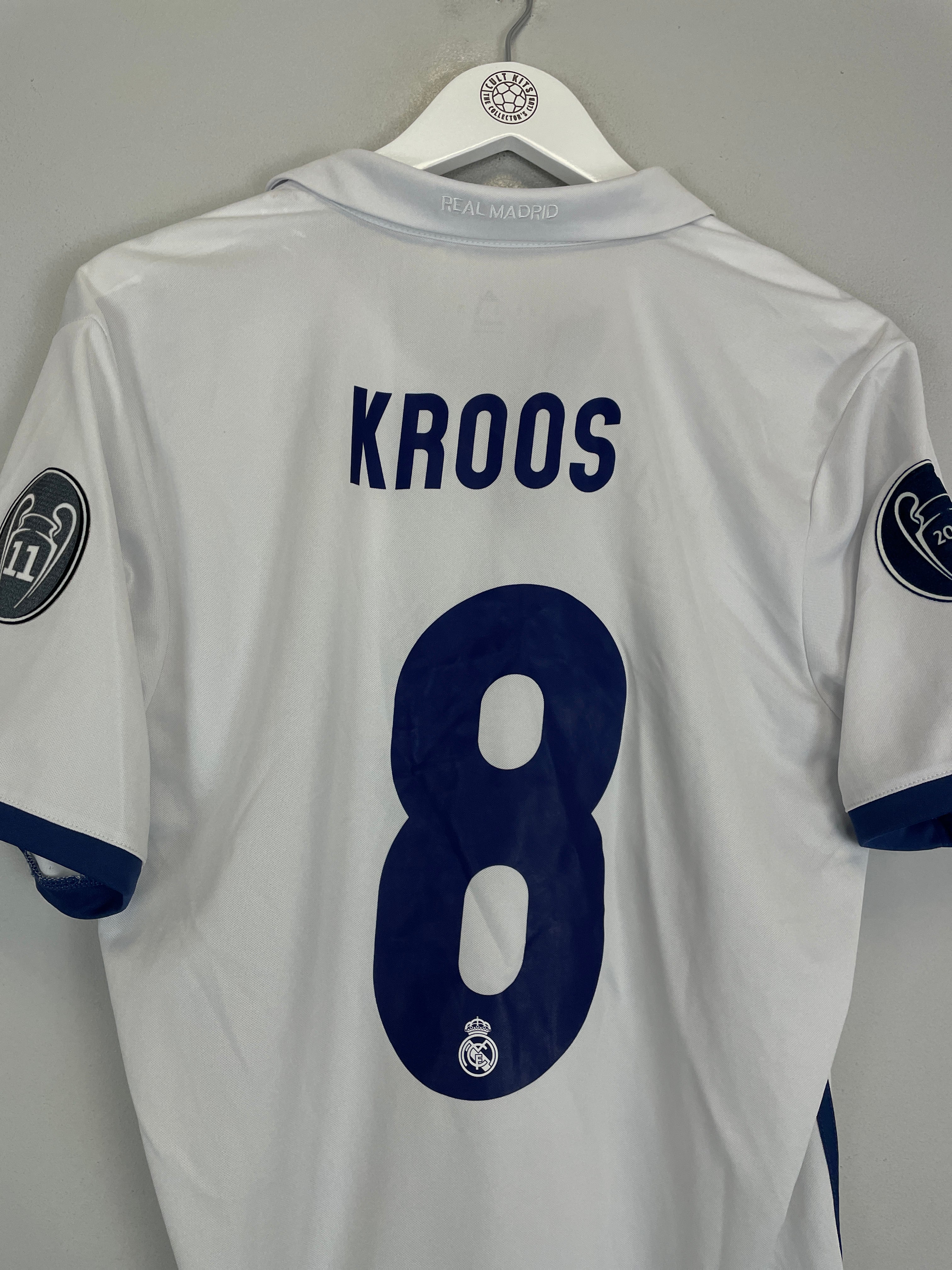 Shop 2016/17 REAL MADRID KROOS #8 HOME SHIRT (M) ADIDAS, classic football shirts, vintage football shirts & retro soccer jerseys at Cult Kits