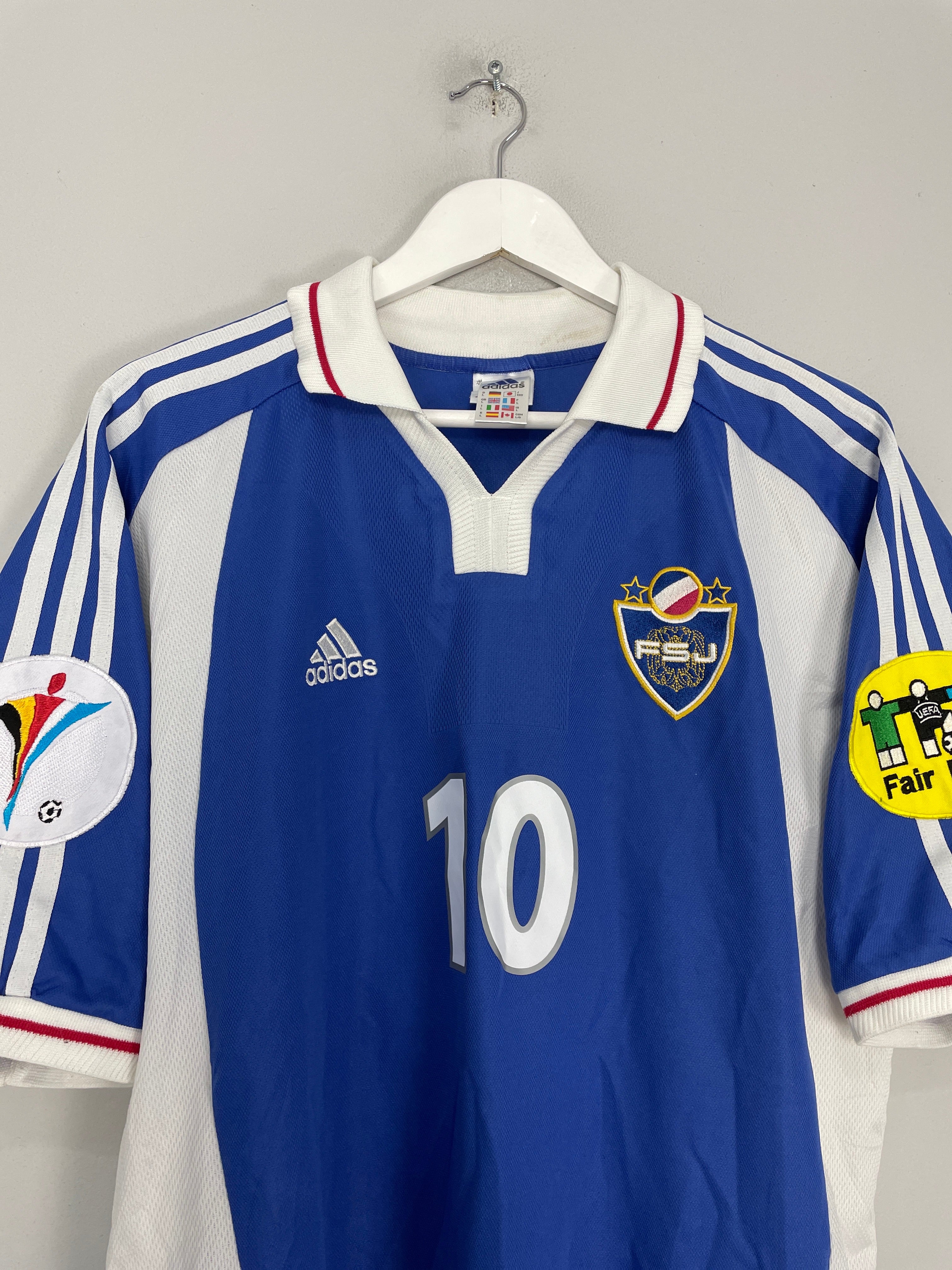Shop 2000/01 YUGOSLAVIA STOJKOVIC #10 HOME SHIRT (L) ADIDAS, classic football shirts, vintage football shirts & retro soccer jerseys at Cult Kits