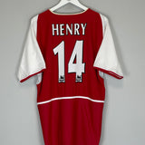 2002/04 ARSENAL HENRY #14 HOME SHIRT (L) NIKE