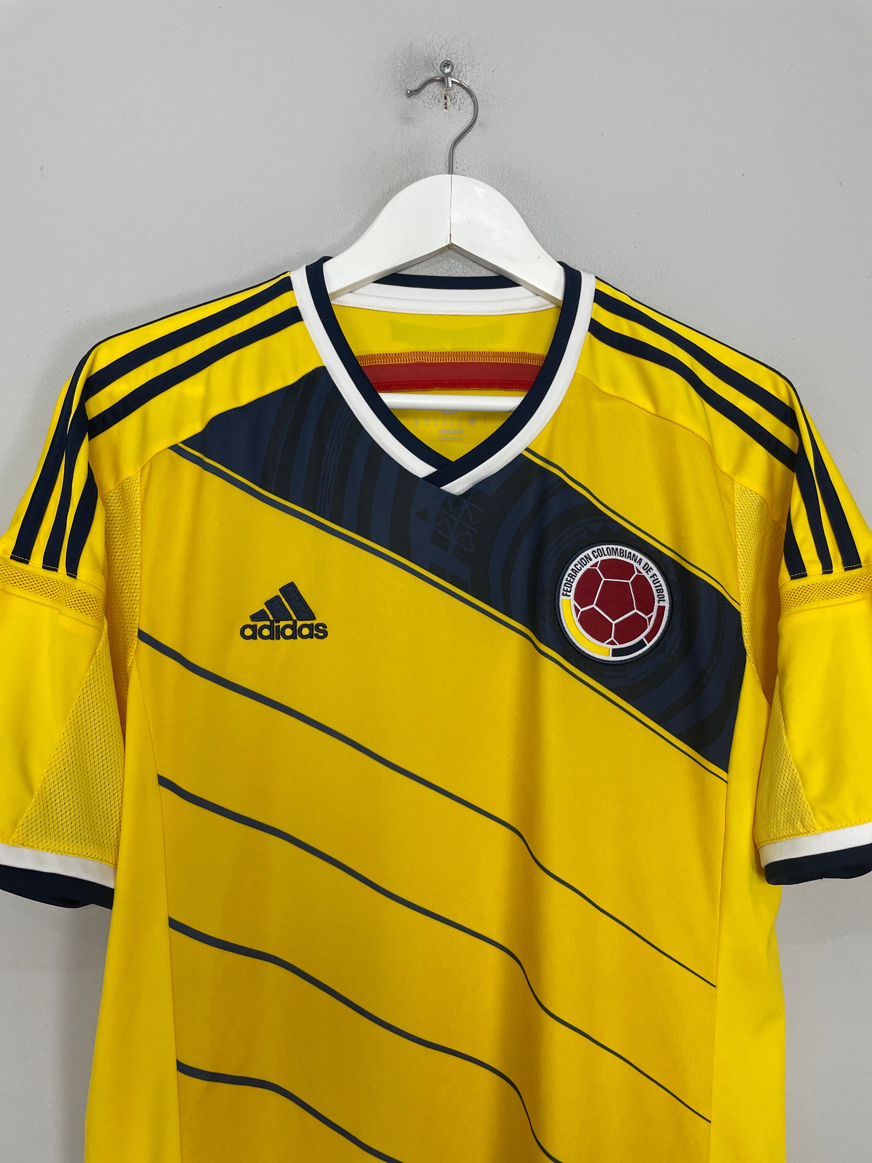 Shop 2014/15 COLOMBIA HOME SHIRT (M) ADIDAS, classic football shirts, vintage football shirts & retro soccer jerseys at Cult Kits