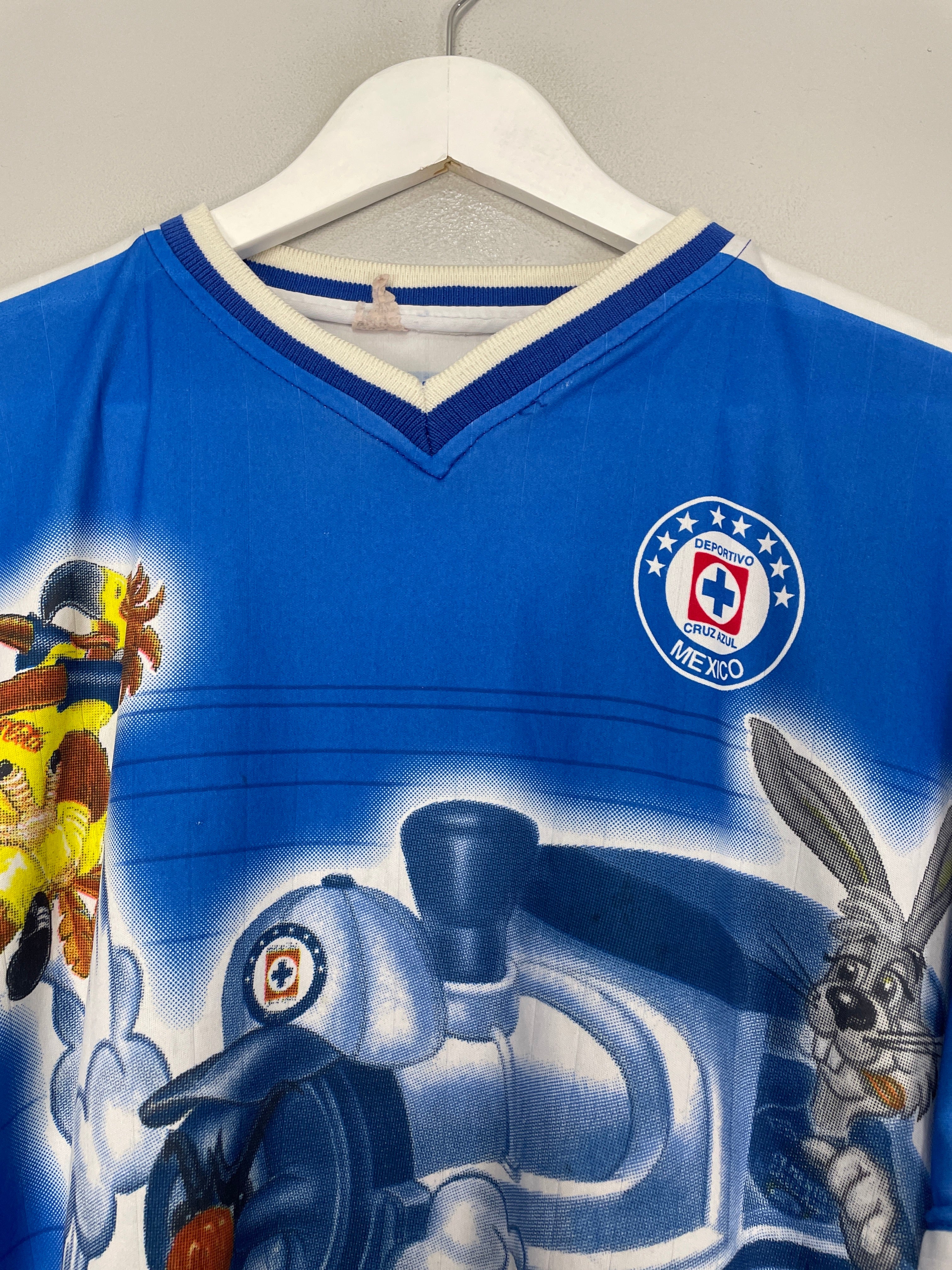 Shop 1998 CRUZ AZUL BOOTLEG SHIRT (L) FAN SHIRT, classic football shirts, vintage football shirts & retro soccer jerseys at Cult Kits