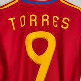 2009/10 SPAIN TORRES #9 HOME SHIRT (L) ADIDAS