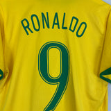 2006/08 BRAZIL RONALDO #9 HOME SHIRT (L) NIKE