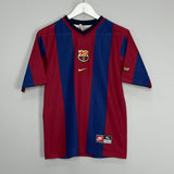 Shop 1998/00 BARCELONA HOME SHIRT (XL.KIDS) NIKE, classic football shirts, vintage football shirts & retro soccer jerseys at Cult Kits