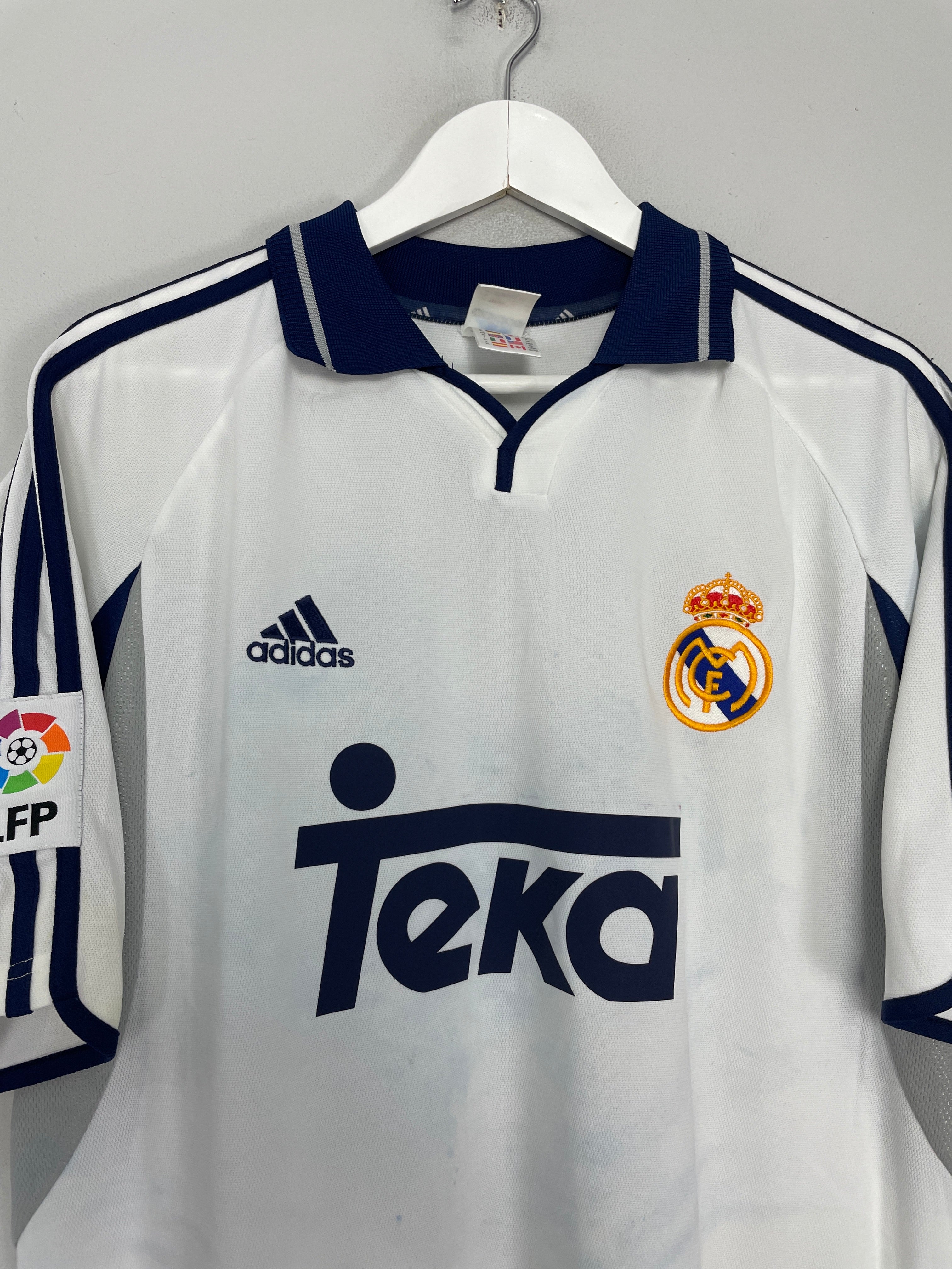 Shop 2000/01 REAL MADRID R.CARLOS #3 HOME SHIRT (XL) ADIDAS, classic football shirts, vintage football shirts & retro soccer jerseys at Cult Kits