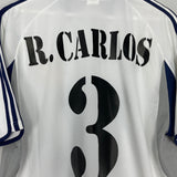 Shop 2000/01 REAL MADRID R.CARLOS #3 HOME SHIRT (XL) ADIDAS, classic football shirts, vintage football shirts & retro soccer jerseys at Cult Kits