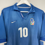 Shop 1997/98 ITALY DEL PIERO #10 HOME SHIRT (L) NIKE, classic football shirts, vintage football shirts & retro soccer jerseys at Cult Kits
