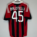 2012/13 AC MILAN BALOTELLI #45 HOME SHIRT (XL) ADIDAS