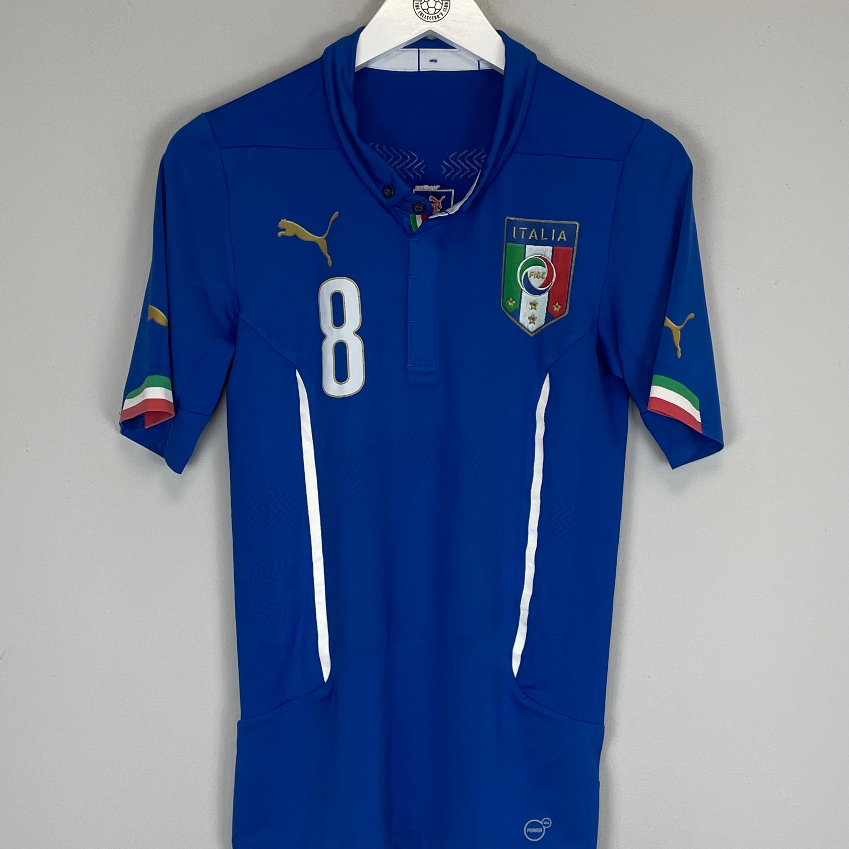 Shop 2014/15 ITALY #8 *PLAYER ISSUE* HOME SHIRT (M) PUMA, classic football shirts, vintage football shirts & retro soccer jerseys at Cult Kits