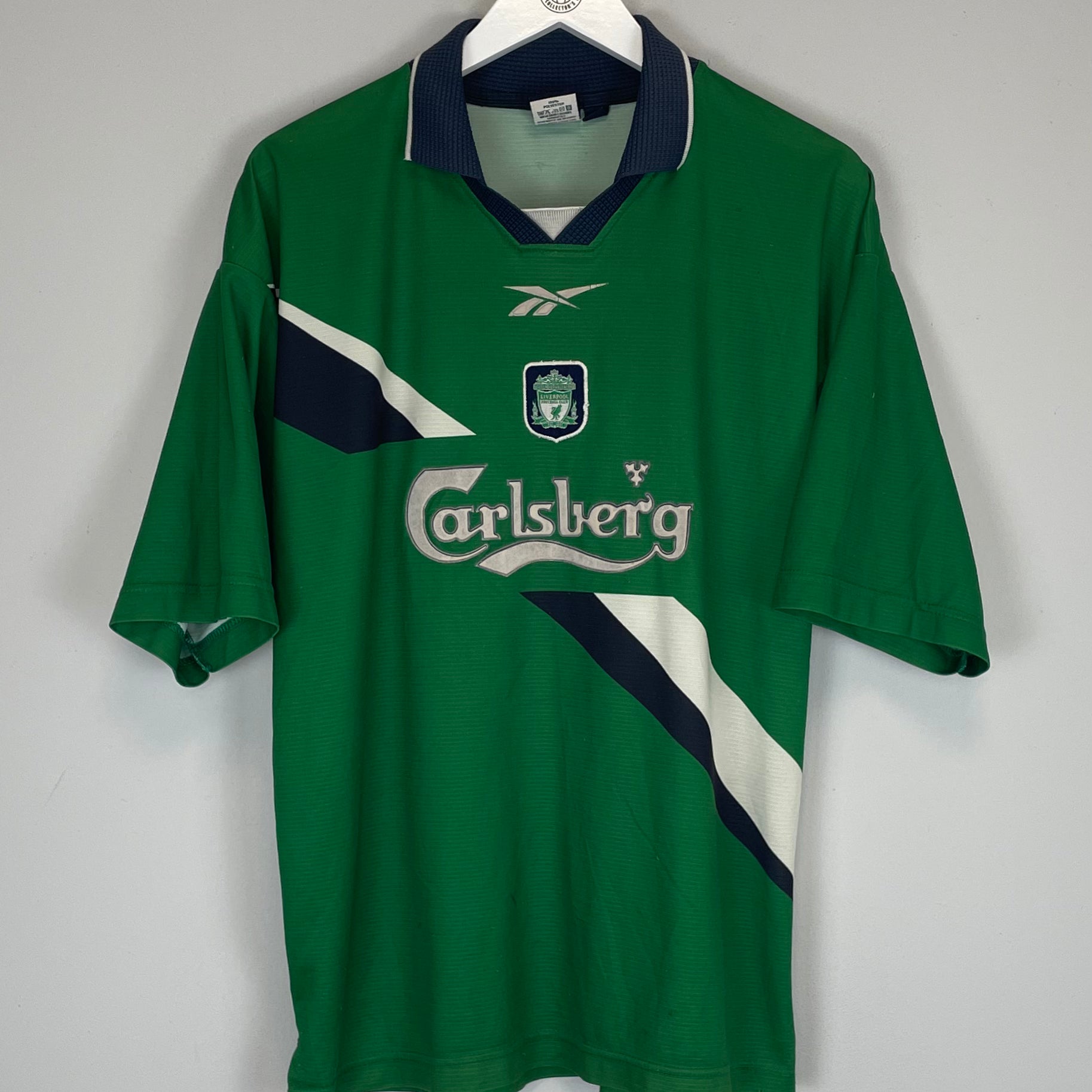 Shop 1999/01 LIVERPOOL AWAY SHIRT (L) REEBOK, classic football shirts, vintage football shirts & retro soccer jerseys at Cult Kits