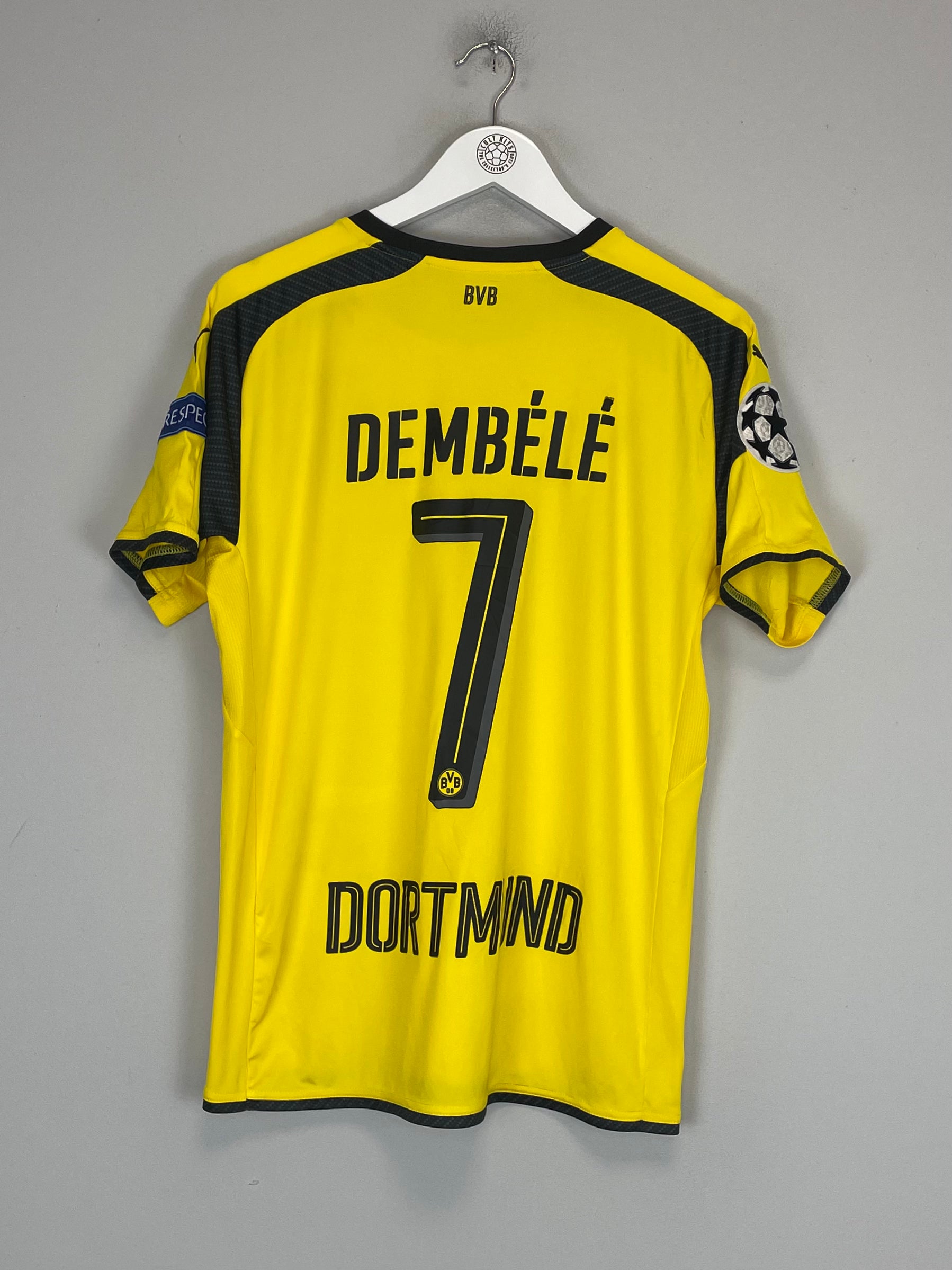 Shop 2016/17 DORTMUND DEMBELE #7 C/L HOME SHIRT (M) PUMA, classic football shirts, vintage football shirts & retro soccer jerseys at Cult Kits