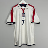 Shop 2003/05 ENGLAND BECKHAM #7 HOME SHIRT (XL) UMBRO, classic football shirts, vintage football shirts & retro soccer jerseys at Cult Kits